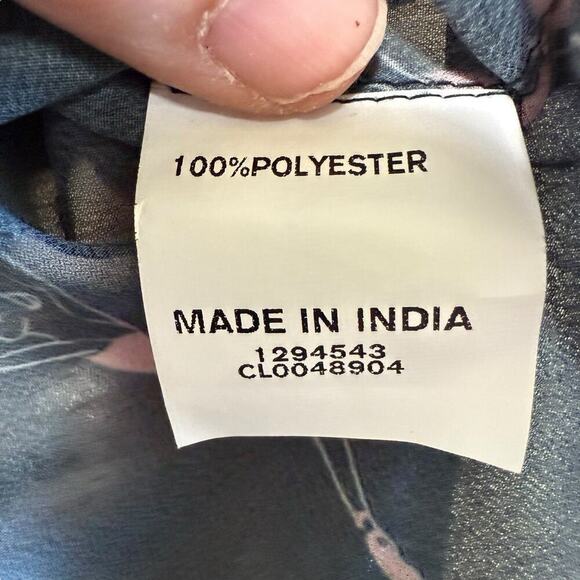 Eshakti Blouse Button Up 4XL Ballet Print Flared Sleeves Relaxed Comfort Whimsy - Picture 5 of 9